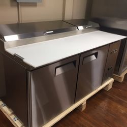 67” Pizza Prep Table Refrigerator Fridge