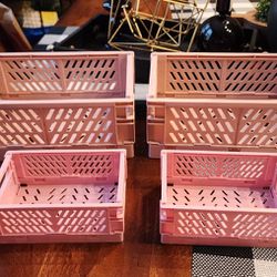 New Pink Plastic Storage Containers