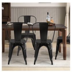4 Metal bistro Chairs For $60