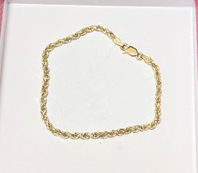 10k hollow rope bracelet.