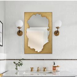 Brand New Gold 24x36 inch Rectangular Mirror 