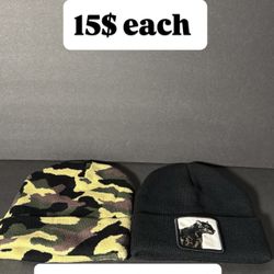 Panther And Camo Beanie 100% Cotton