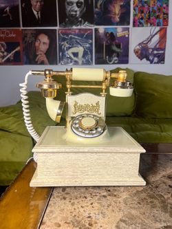 Vintage French-Style Rotary Dial Telephone