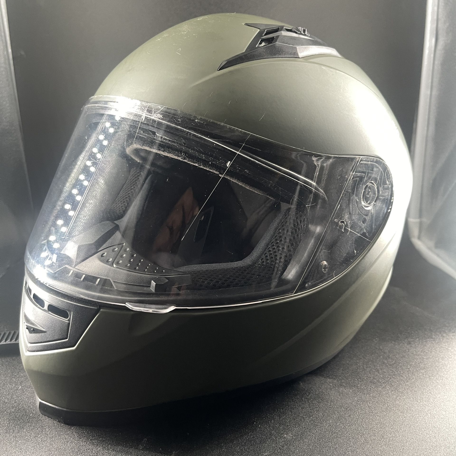GLX GX11 Compact Lightweight Full Face Motorcycle Helmet Size XL