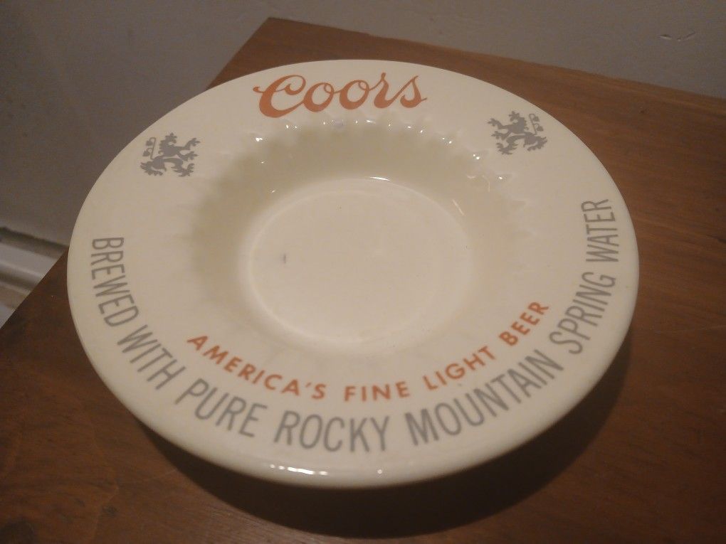 Vintage Coors Ceramic Ashtray
