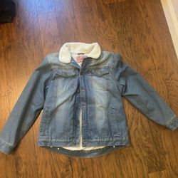 Denim Sherpa Lined Jacket XL