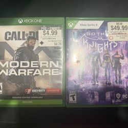 Xbox one And Series X/S Game Modern Warfare And Gotham Knights 