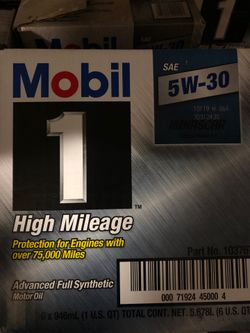 Mobil1 5w30 high mileage fully synthetic