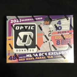 Brand New and Sealed 2021 Donruss Optic Baseball Mega Box