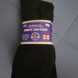 Diabetic Crew Socks For Size 13-16 New
