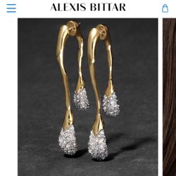 Alexis Bittar 14k gold plated earrings 