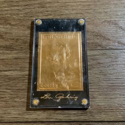 1994 Golden Legends Lou Gehrig 22K Gold Foil Serial #6752 New York Yankees