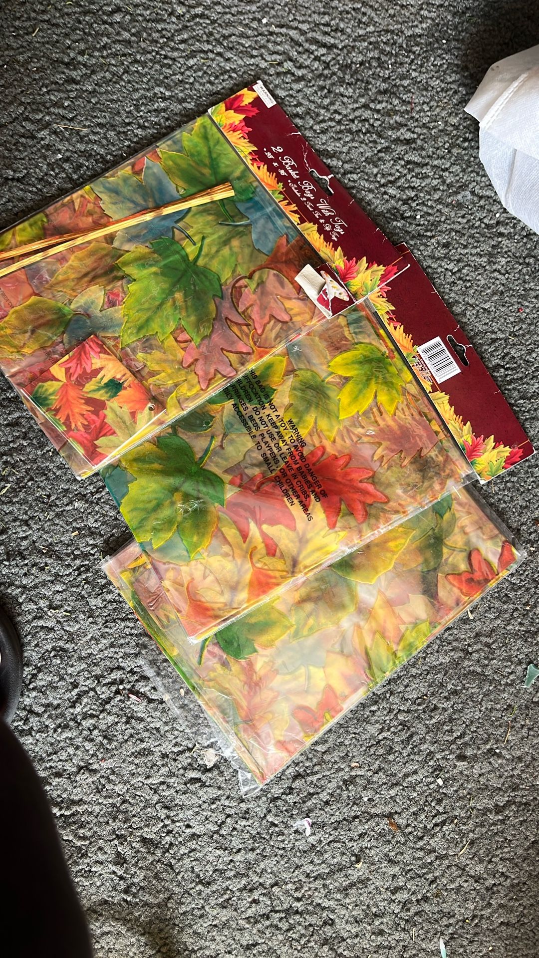 Fall Basket Bags With Tags, 28”X36”, $0 Free For Pick Up