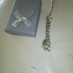 Full Body Leopard With Blue Crystals Bracelet 7 Inches