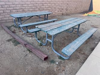 Two Heavy Duty Picnic Tables
