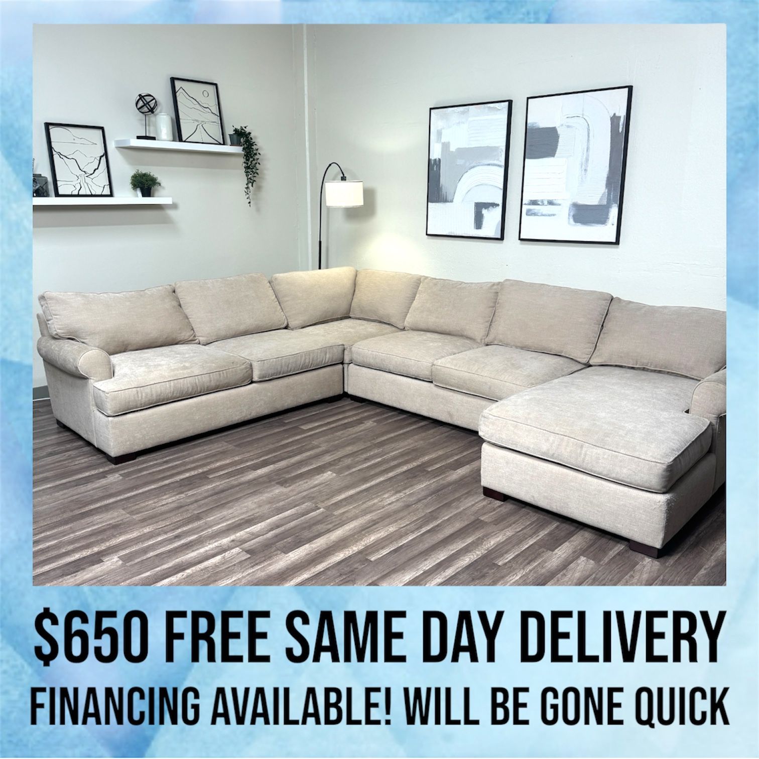 U Shaped Sectional Couch - Free Delivery