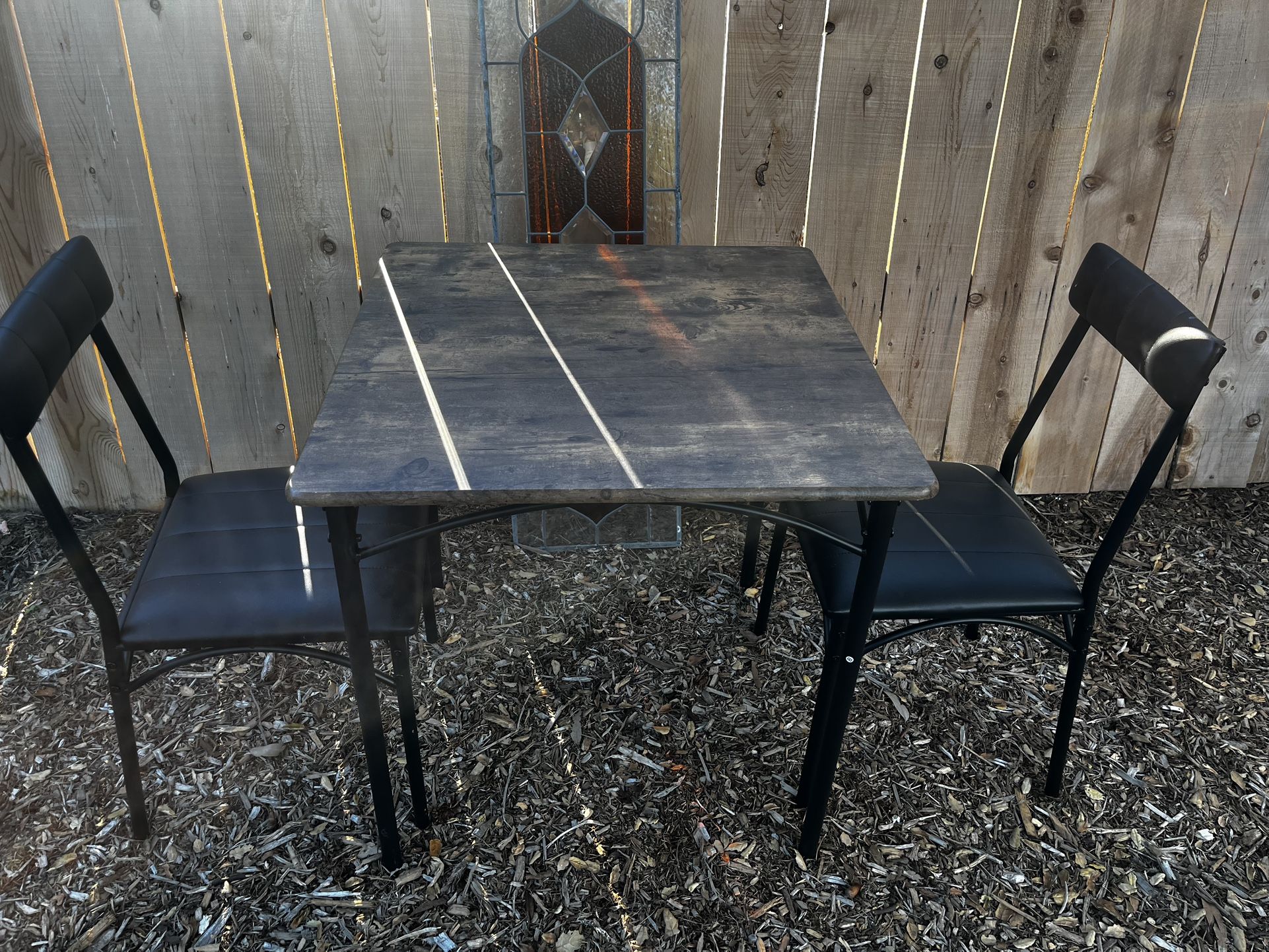 Wood Black 2 Seat dining table Or Patio