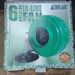 Hydrofarm ACDF6 Active Air 6 Inch Inline Duct Fan Blower with Mounts, 400 CFM