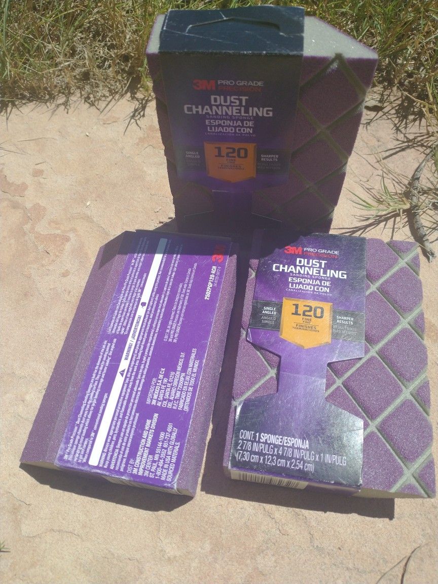 3M Pro Grade Precision 120 Grit Dust Channeling Sanding Sponge