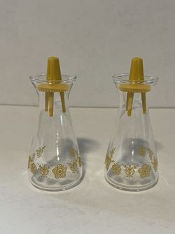 Vintage PYREX Butterfly Gold Salt & Pepper Shakers