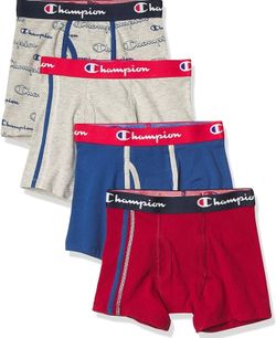 Champion Everyday Boys Comfort Boxer Briefs 4 In a Pack