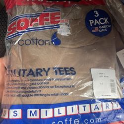 Brand New Soffe Military Tees Army Navy Brown XL 3 Packs