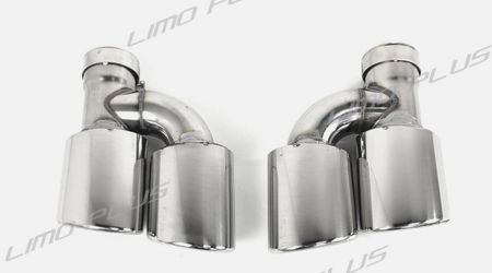 Dual Silver Exhaust Tips ONLY