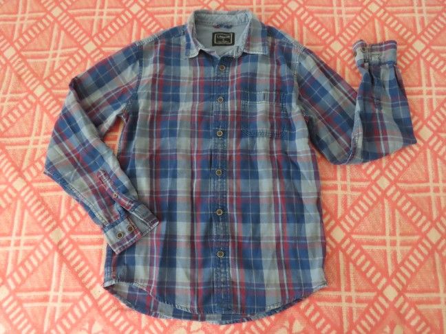 j peterman plaid button up shirt S