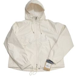 Women's The North Face Antora Rain Hoodie White Dune Size Medium