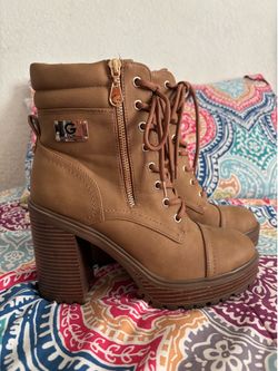Brown guess boots