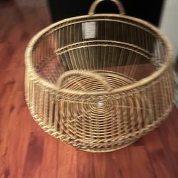 Wicker basket blankets