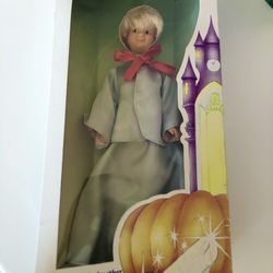  Vintage Walt Disney 1980’s Cinderella “The Fairy Godmother"   BIKIN 11 1/2' Fully Jointed Doll. New In Box 