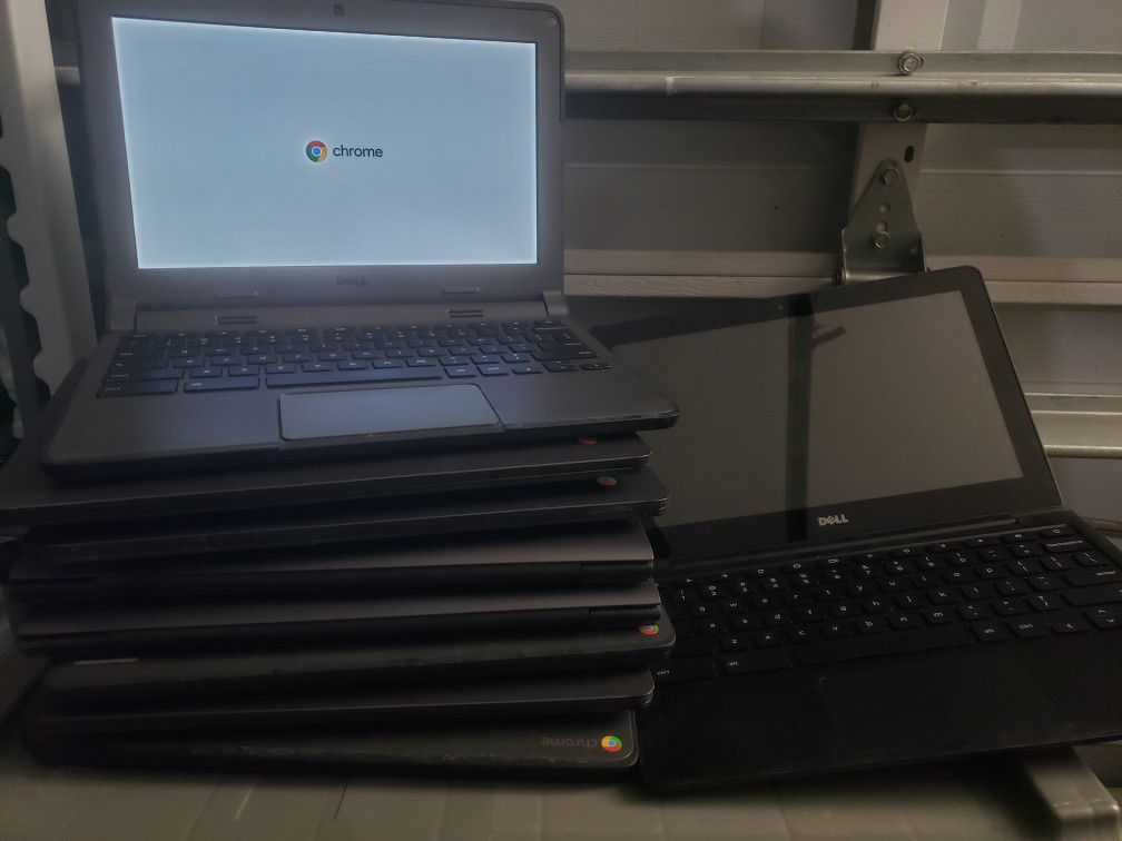 9 Dell Chrome Books Lot - All Working