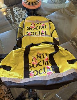 Anti Social Social Club Kkoch 3M High Visibility Duffle Bag And Backpack