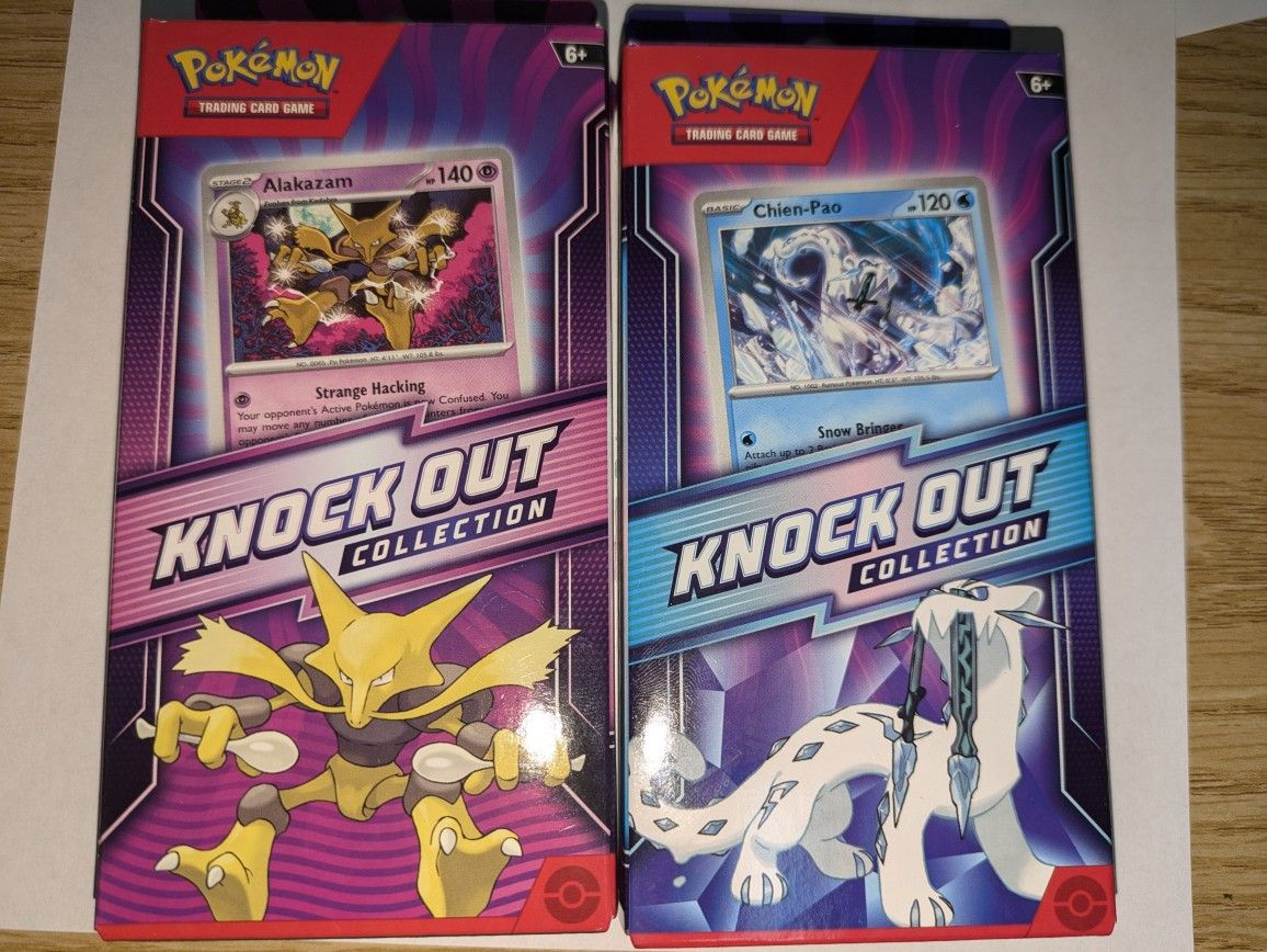 Pokemon Knockout Collection Alakazam Chien-Pao 2 Box Bundle
