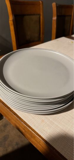 Gray Matte Dinner Plates