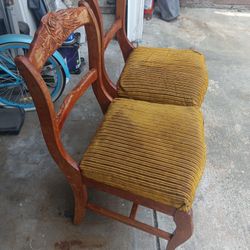 2 Antique Wooden Chairs