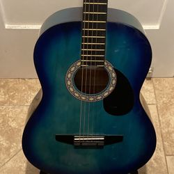 Johnson Sunburst Blue Full Size Acoustic Guitar