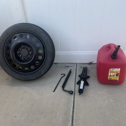 Car Jack Gas Tank And Tire