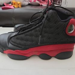 NIKE AIR JORDAN 13 RETRO (GS) BLACK-RED "BRED" WOMENS SZ 6 Y [414574-010]