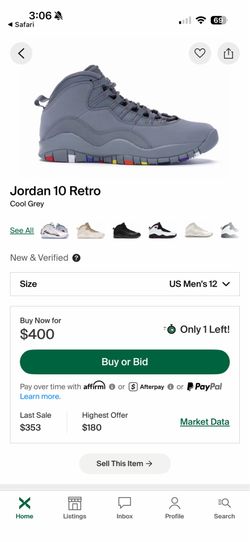 Jordan  10 cool grey