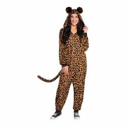 Leopard Zipster Onesie Halloween Costume Adult Size S/M fits up to size 8