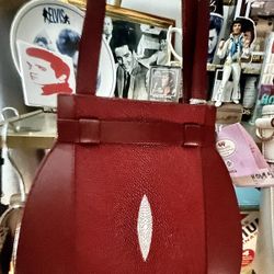 Rota Designer sting rayLeather  Handbag and coin purse