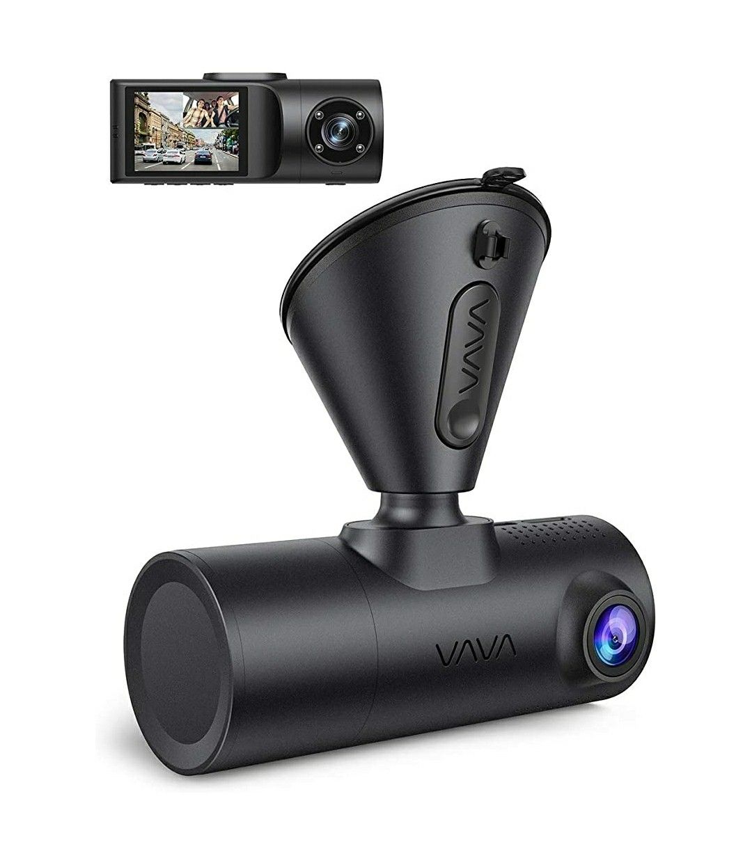 VAVA Dual Dash Cam, VAVA 2K Front and 1080P Cabin or 2.5K 30fps Single Front Car Camera, Both Sony Sensor, Infrared Night Vision, App Control