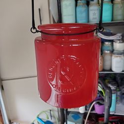 Jar W Handle Decor, Candle Holder