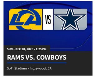 Rams vs cowboys 4 tickets