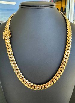 Jewelry Brand New 10k solid yellow gold Miami Cuban link style 22” Chain Necklace 143.6 grams 9.7mm