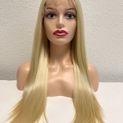 synthetic Front lace Hair wig-Platinum Blonde- Straight Long hair $50 Pick Up Price-brand new-peluca Ondulada Rubio Platinado nueva