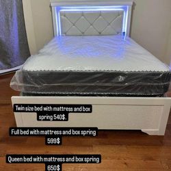 All Size Beds With Mattress,Box Spring Available 