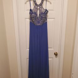 BLUE FULL LENGTH FORMAL GOWN